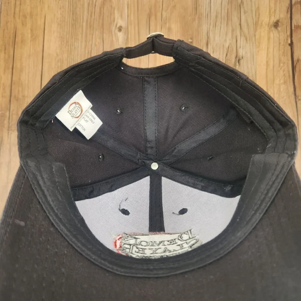 Demon Slayer Kimetsu No Yaiba Hat Cap Strap Back Black Anime Manga Series Logo